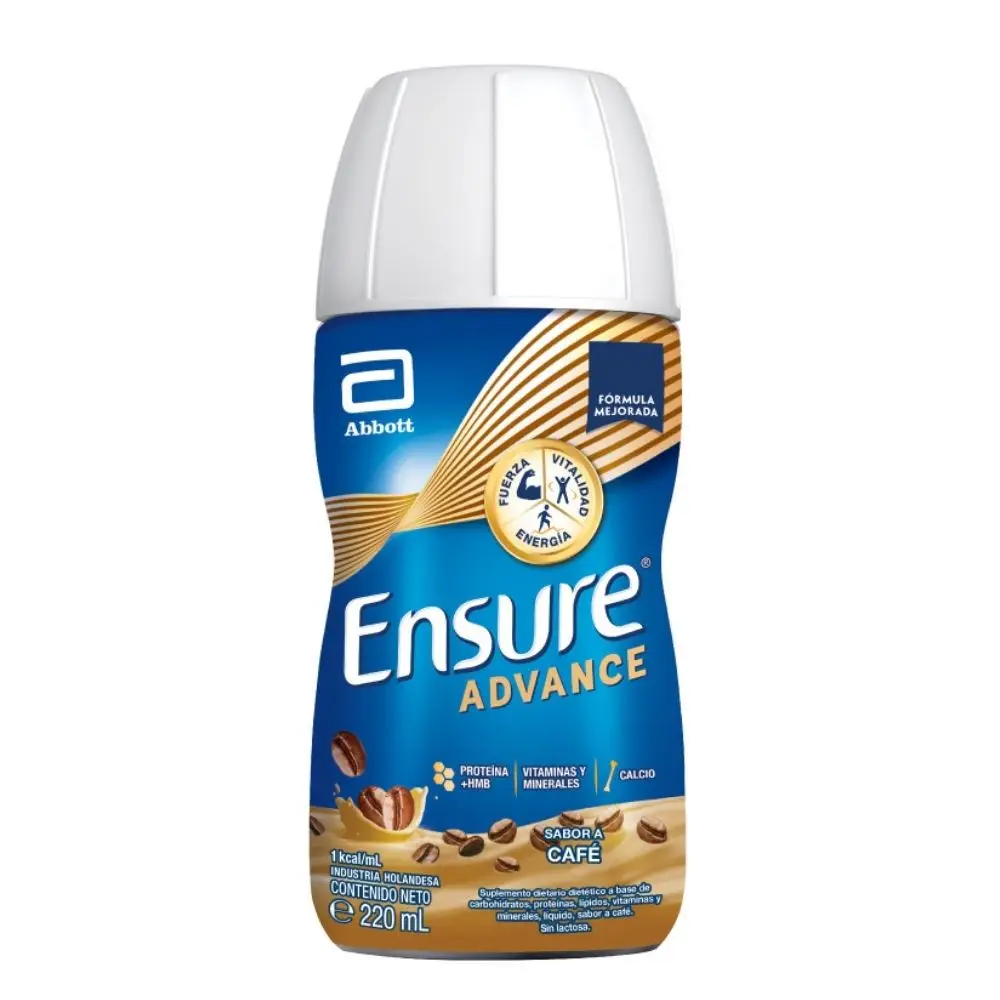 ENSURE ADVANCE BEBIBLE SUPLEMENTO SABOR CAFE x220 ML.