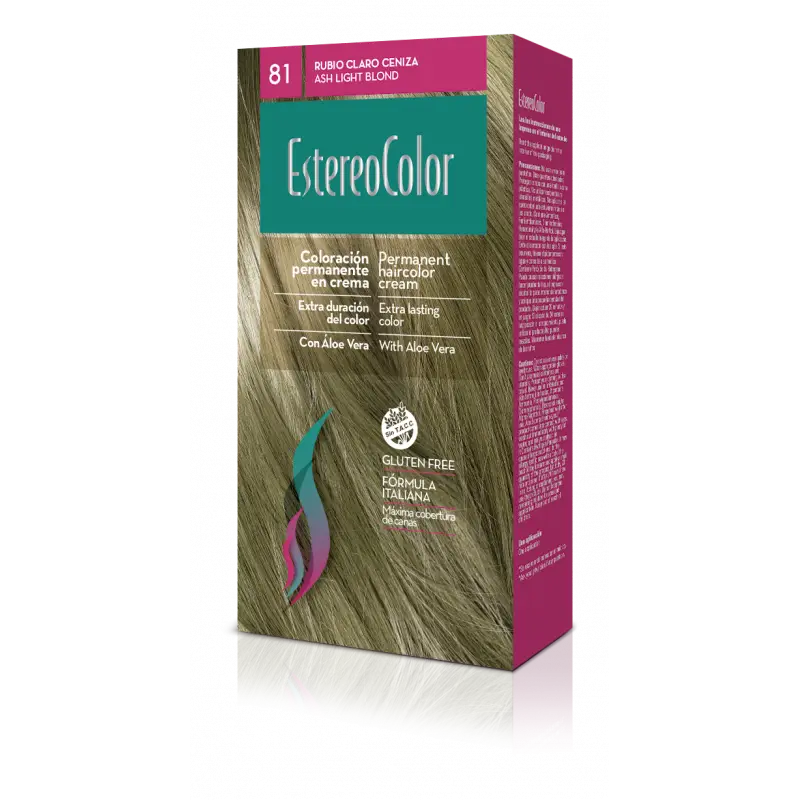 ESTEREOCOLOR TINTURA KIT 81 RUBIO CLARO CENIZA