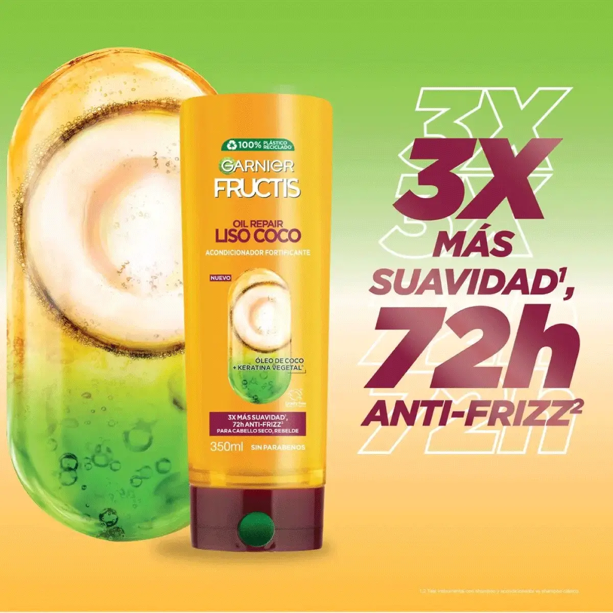 FRUCTIS ENJUAGUE X350 COCO LISOS 