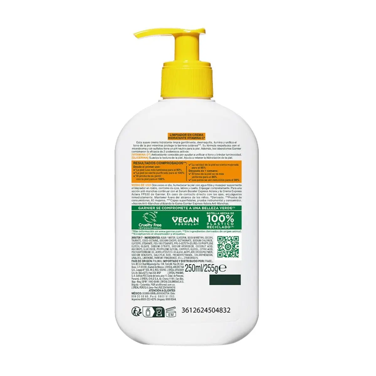 GARNIER CREMA LIMPIADORA VIT C X250 