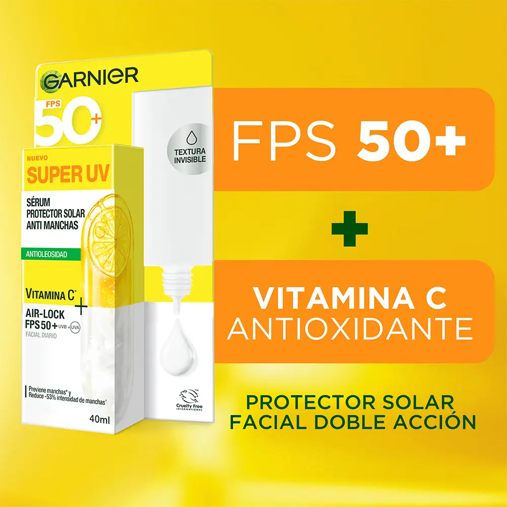 GARNIER SUPER UV SERUM PROTECTOR SOLAR X40 ANTI MANCHAS