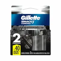 GILLETTE MACH 3 REPUESTO X2 CARBONO 