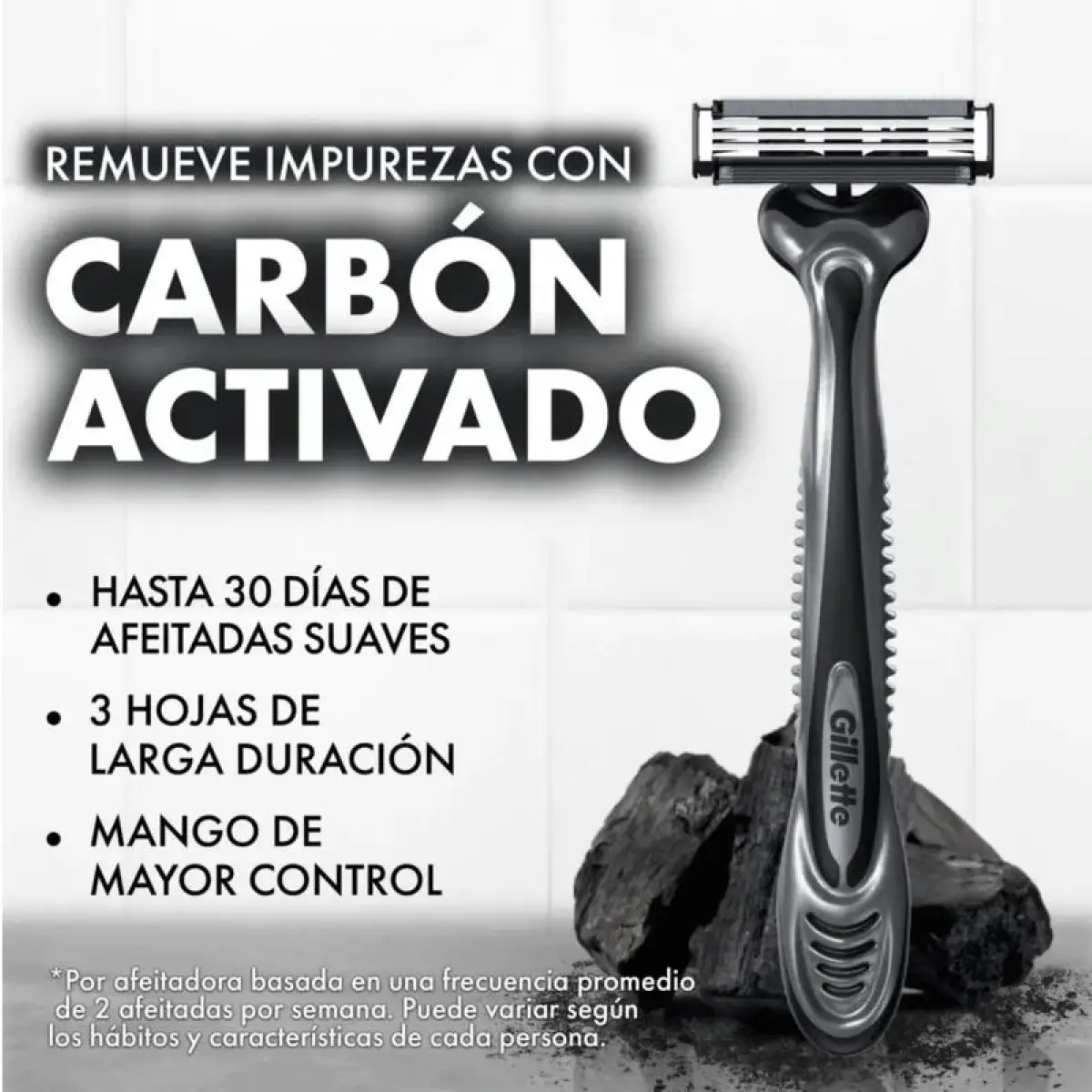 GILLETTE PRESTOBARBA 3 CARBONO X4 MAQUINAS