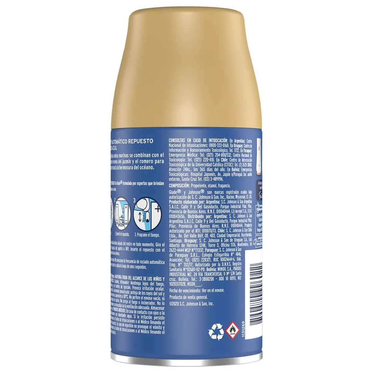 GLADE MATIC REPUESTO PARAISO AZUL 