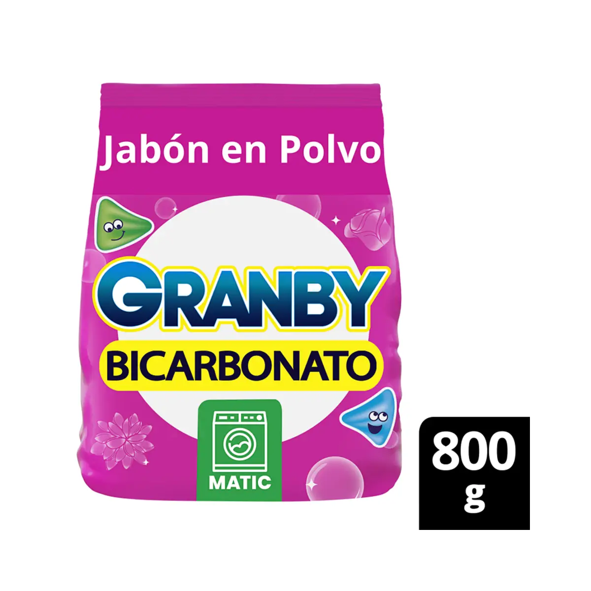 GRANBY POLVO MATIC ROSAS X 800 G 