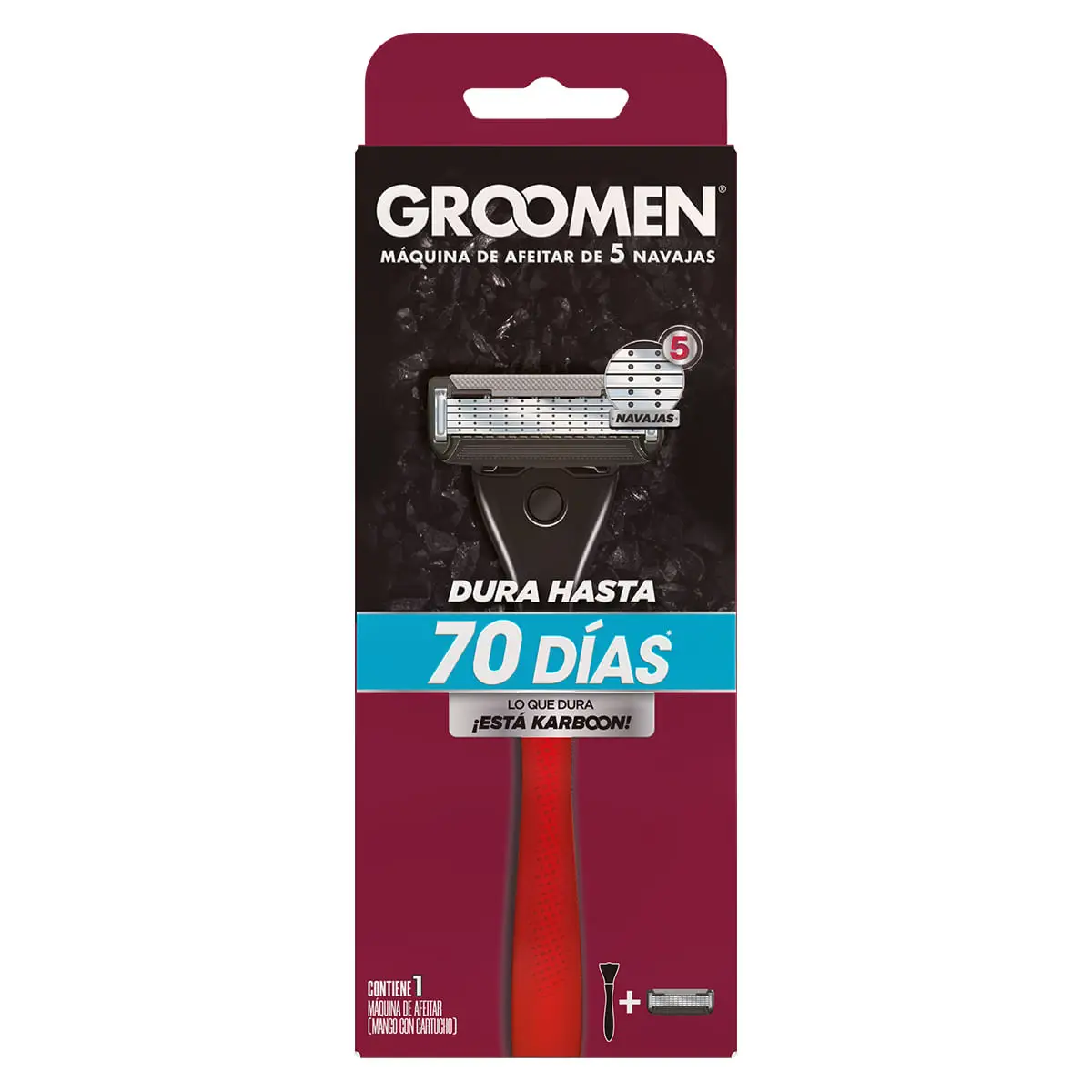 GROOMEN 500 MAQUINA AFEITAR 5 FILOS + 1 CARTUCHO 