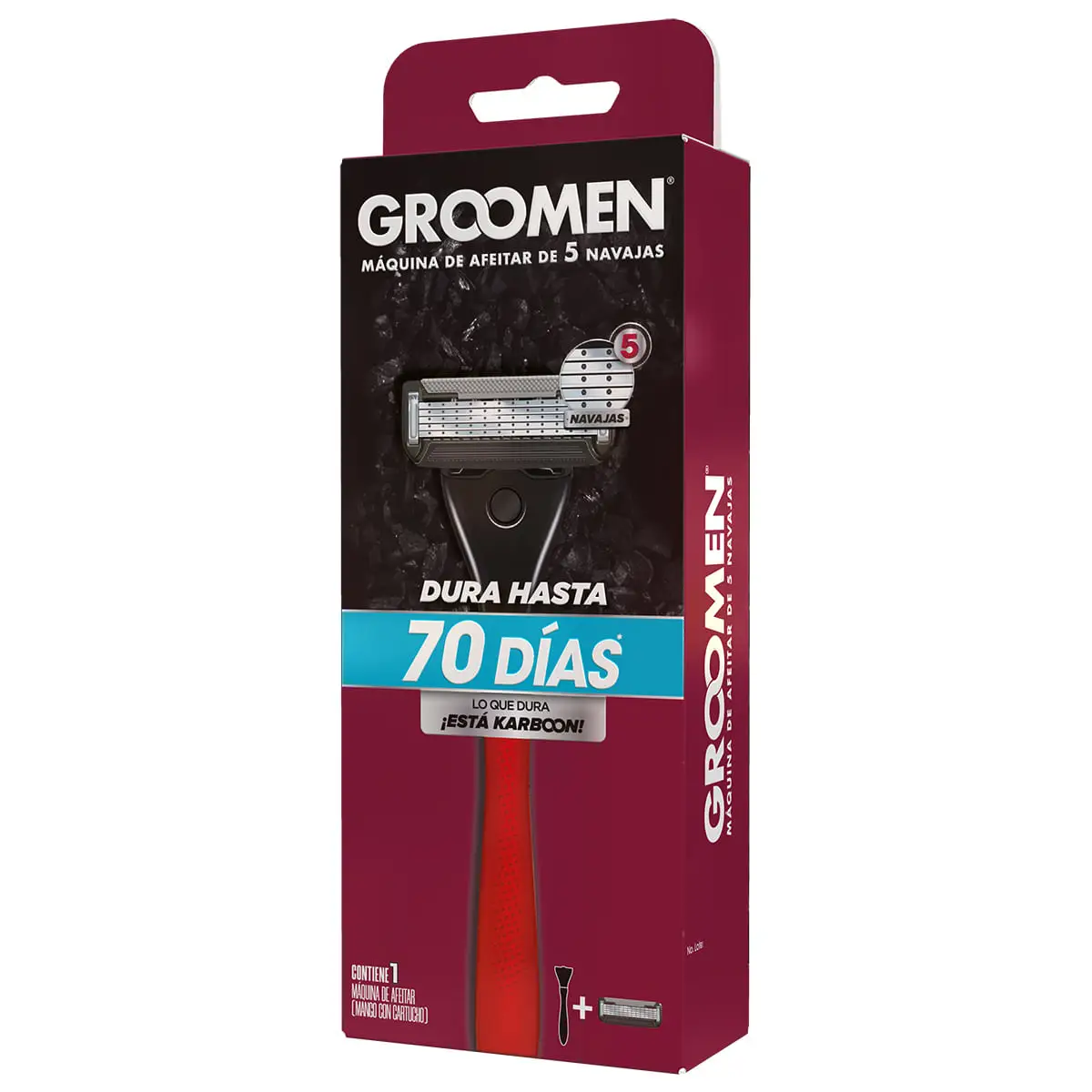 GROOMEN 500 MAQUINA AFEITAR 5 FILOS + 1 CARTUCHO 