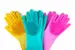 GUANTES DE SILICONA + ESPONJA C4422