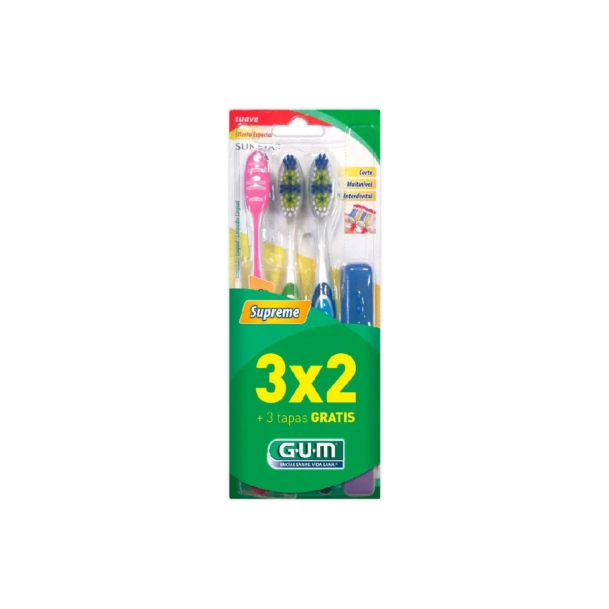 GUM CEP SUPREME MED.3X2 NORMAL