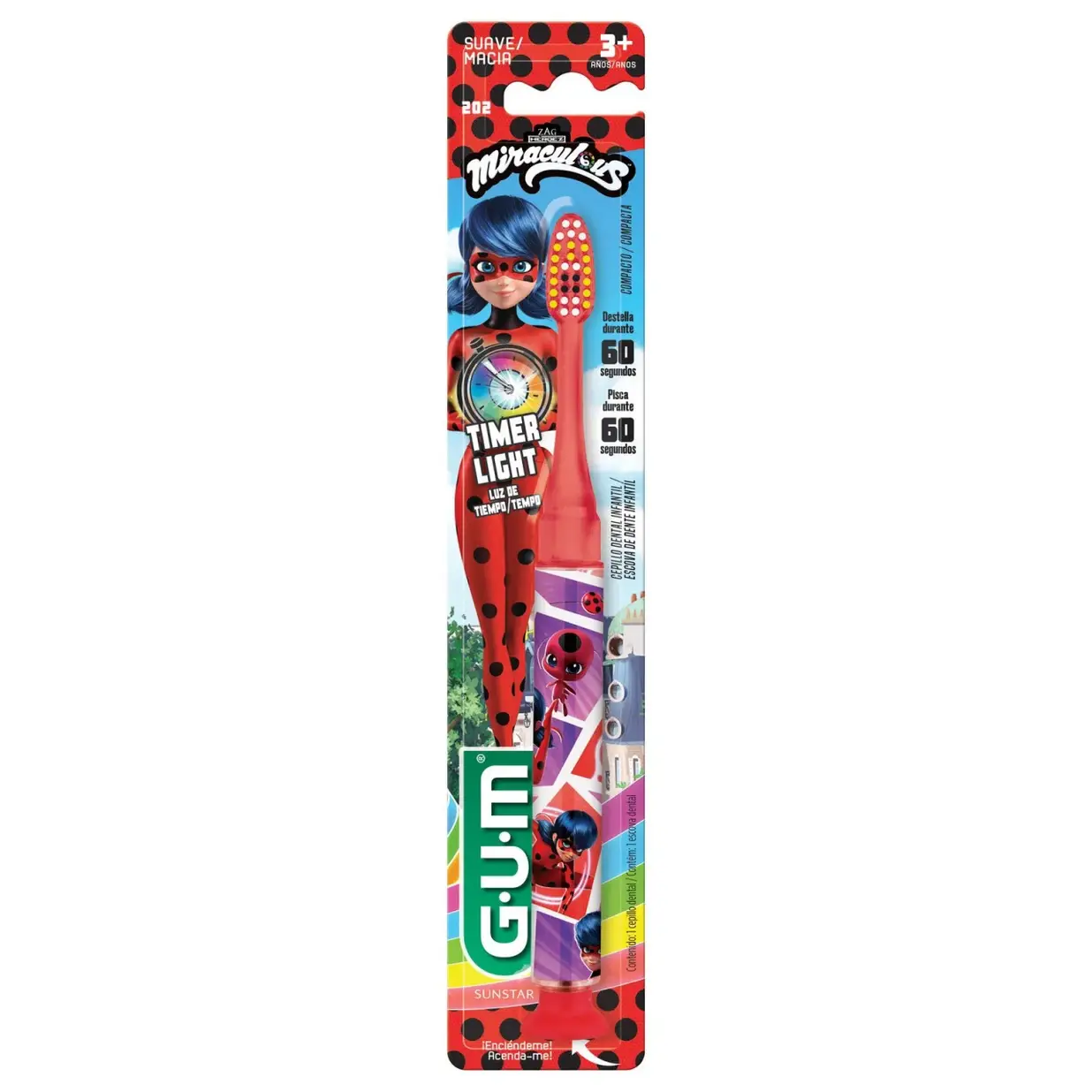 GUM CEPILLO DENTAL LADY BUG SUAVE TIMER LIGHT