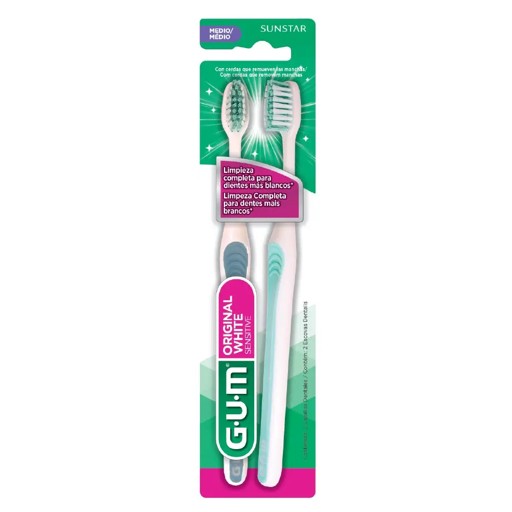 GUM CEPILLO ORIGINAL WHITE SENSITIVE X 2