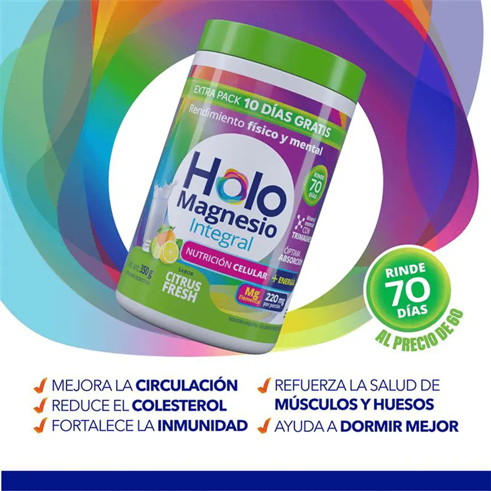 HOLOMAGNESIO INTEGRAL EN POLVO SABOR CITRUS X350G