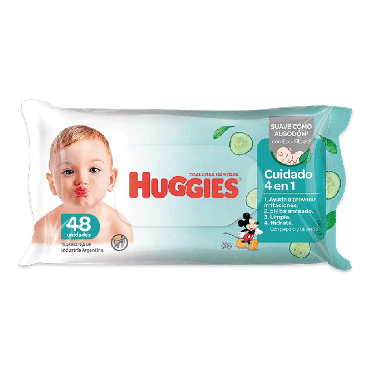 HUGGIES TOALLITAS HUMEDAS CUIDADO 4 EN 1 X48U.