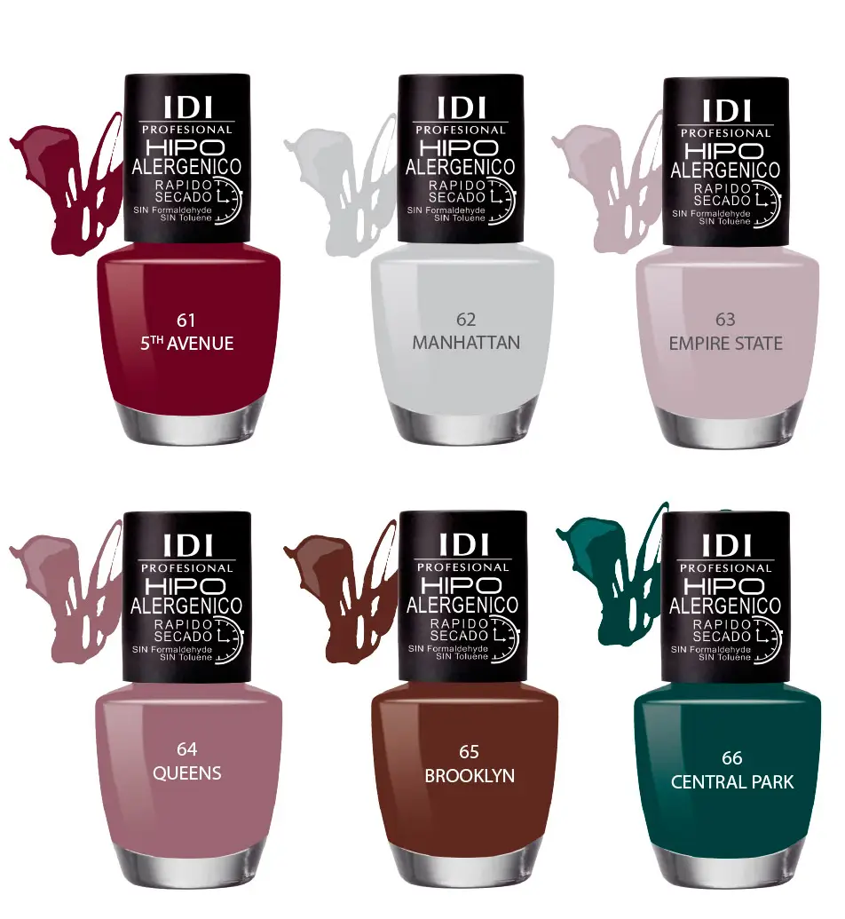 IDI KIT 6 ESMALTES NEW YORK HIPOALERGENICOS