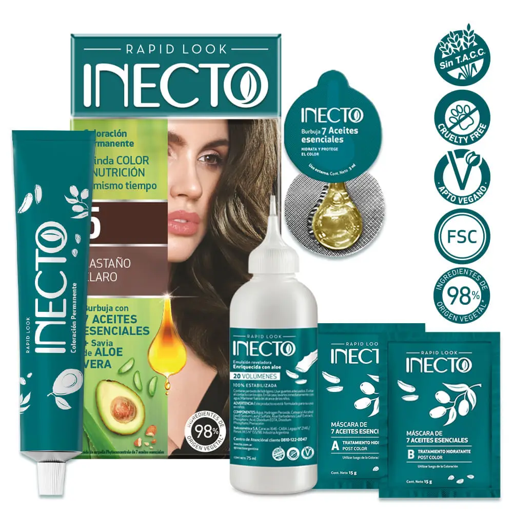 INECTO KIT 5 CASTAñO CLARO