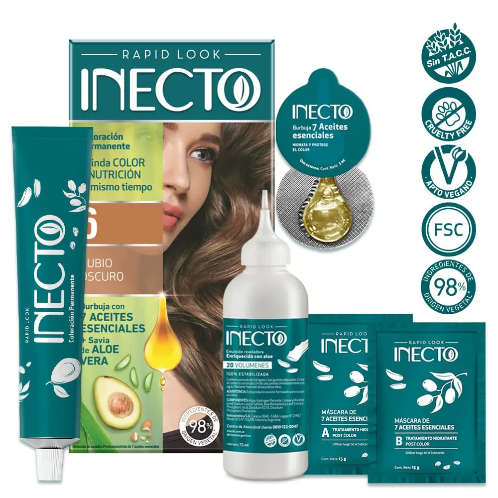 INECTO KIT 6 RUBIO OSCURO