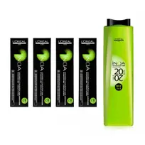 INOA KIT COLORACION SIN AMONIACO X4 U + OXIDANTE X1 L
