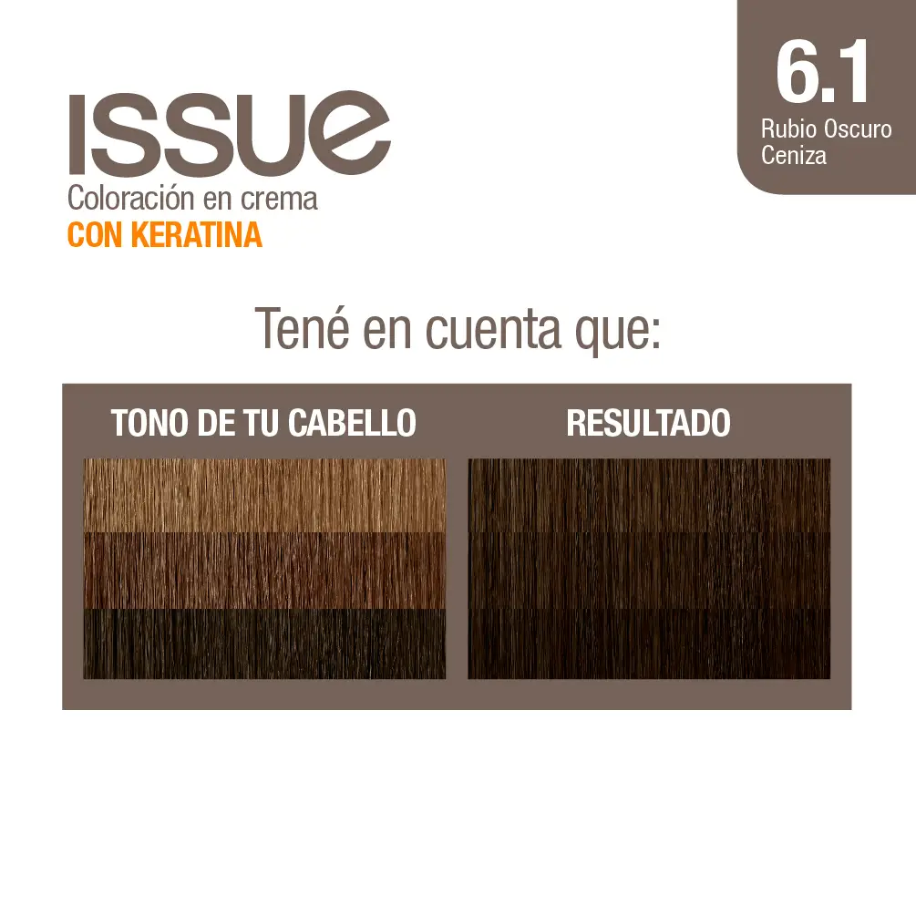 ISSUE KIT ECO KERATINA 6.1 RUBIO OSCURO CENIZA