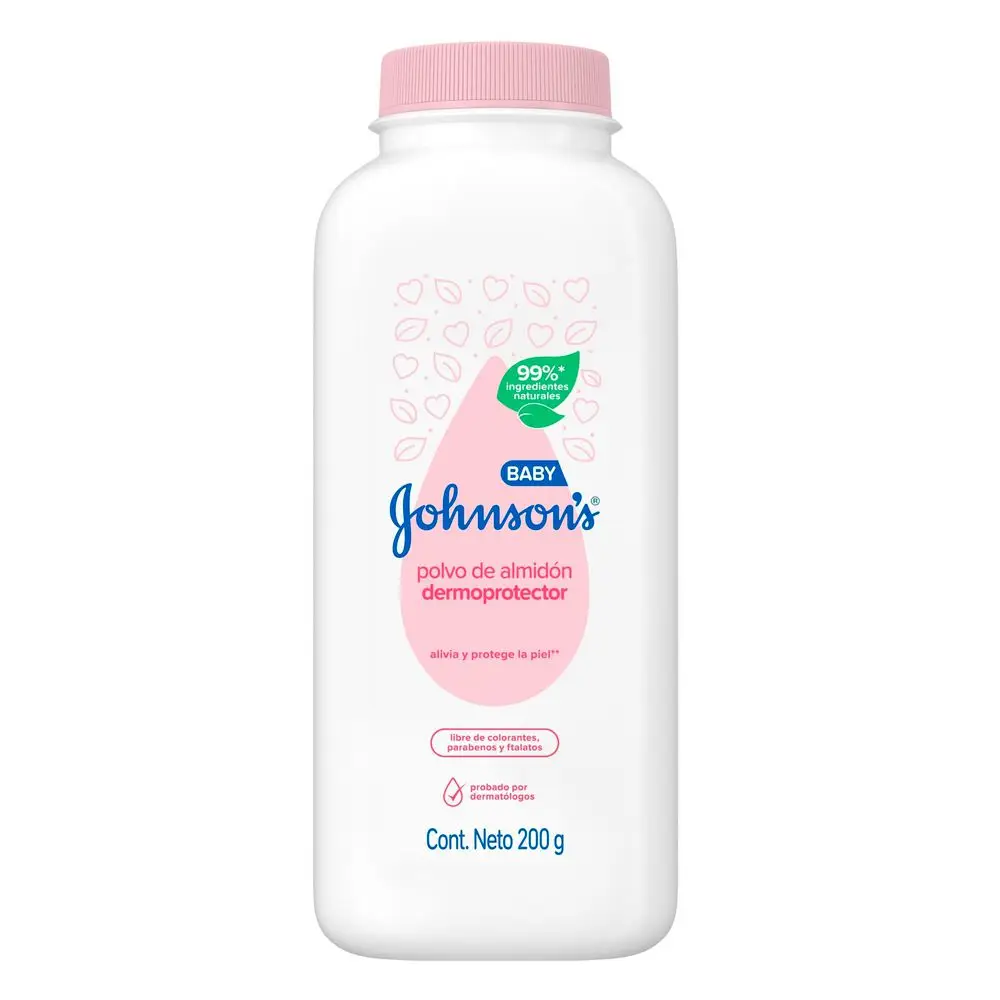JOHNSON TALCO POLVO DE ALMIDON ROSA ORIGINAL X200GRS