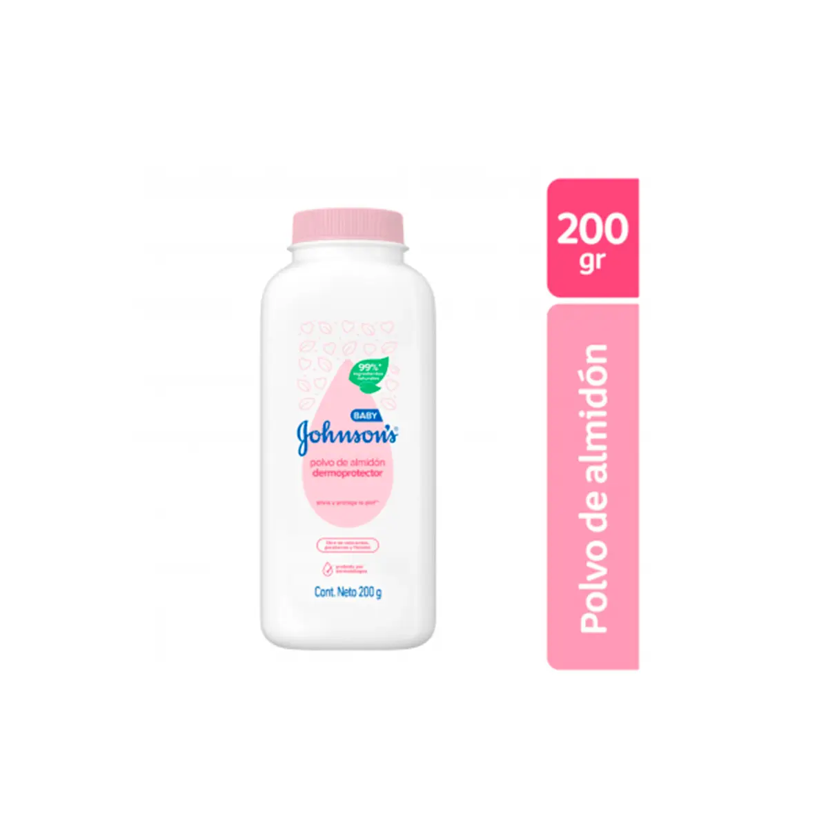JOHNSON TALCO POLVO DE ALMIDON ROSA ORIGINAL X200GRS