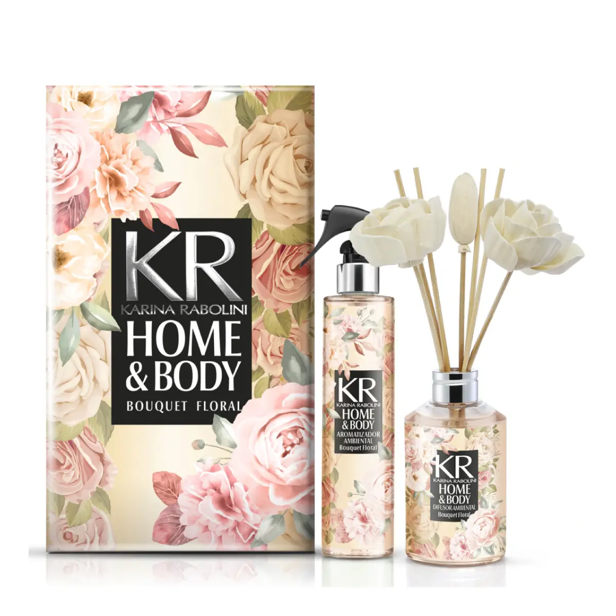 KARINA RABOLINI SET HOME &amp; BODY BOUQUET FLORAL