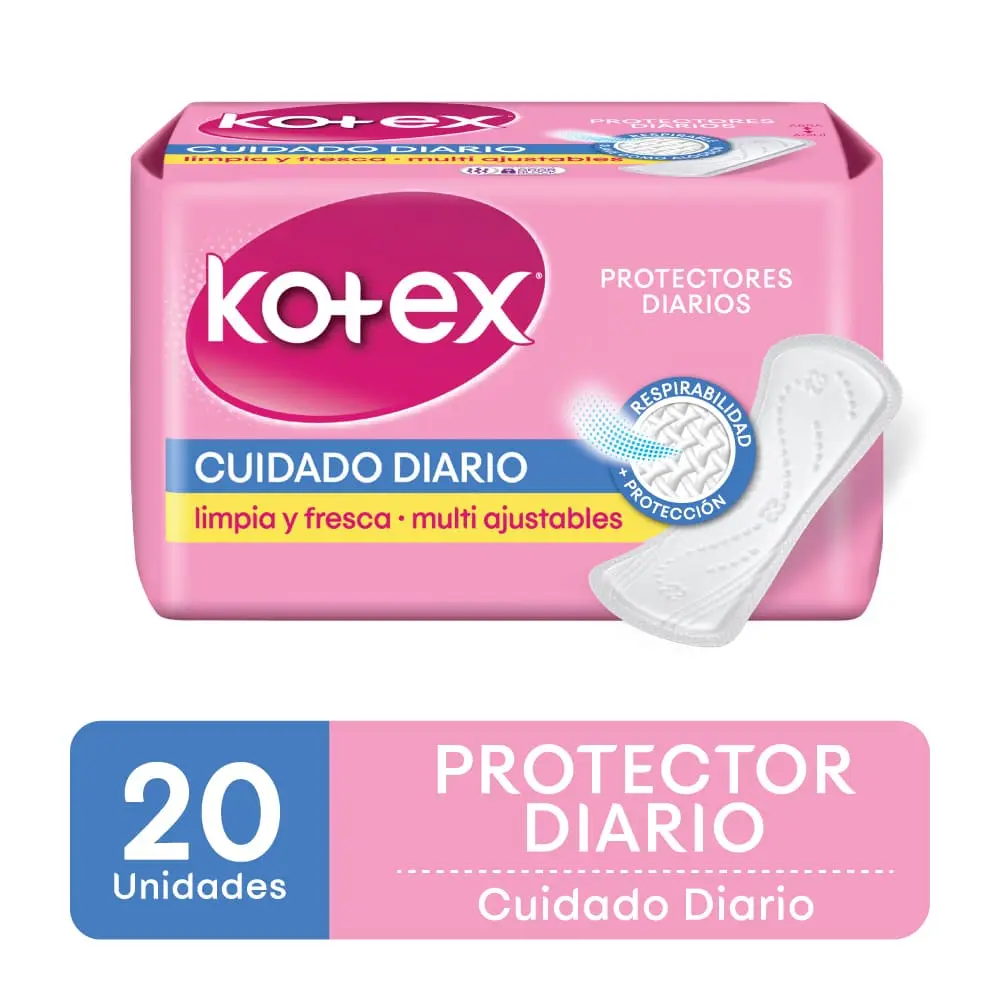 KOTEX PROTECTORES X20 MULTIAJUSTABLES PH SIN PERFUME