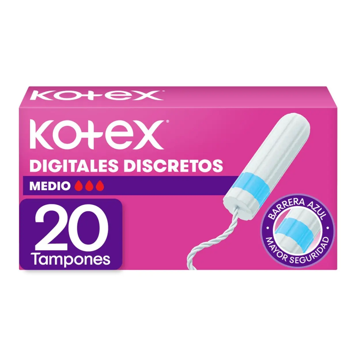 KOTEX TAMPONES X20 MEDIO 