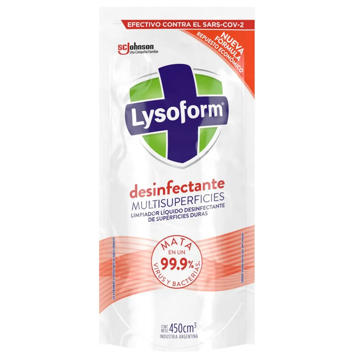 LYSOFORM LIMPIADOR MULTISUPERFICIES DP X450 ML