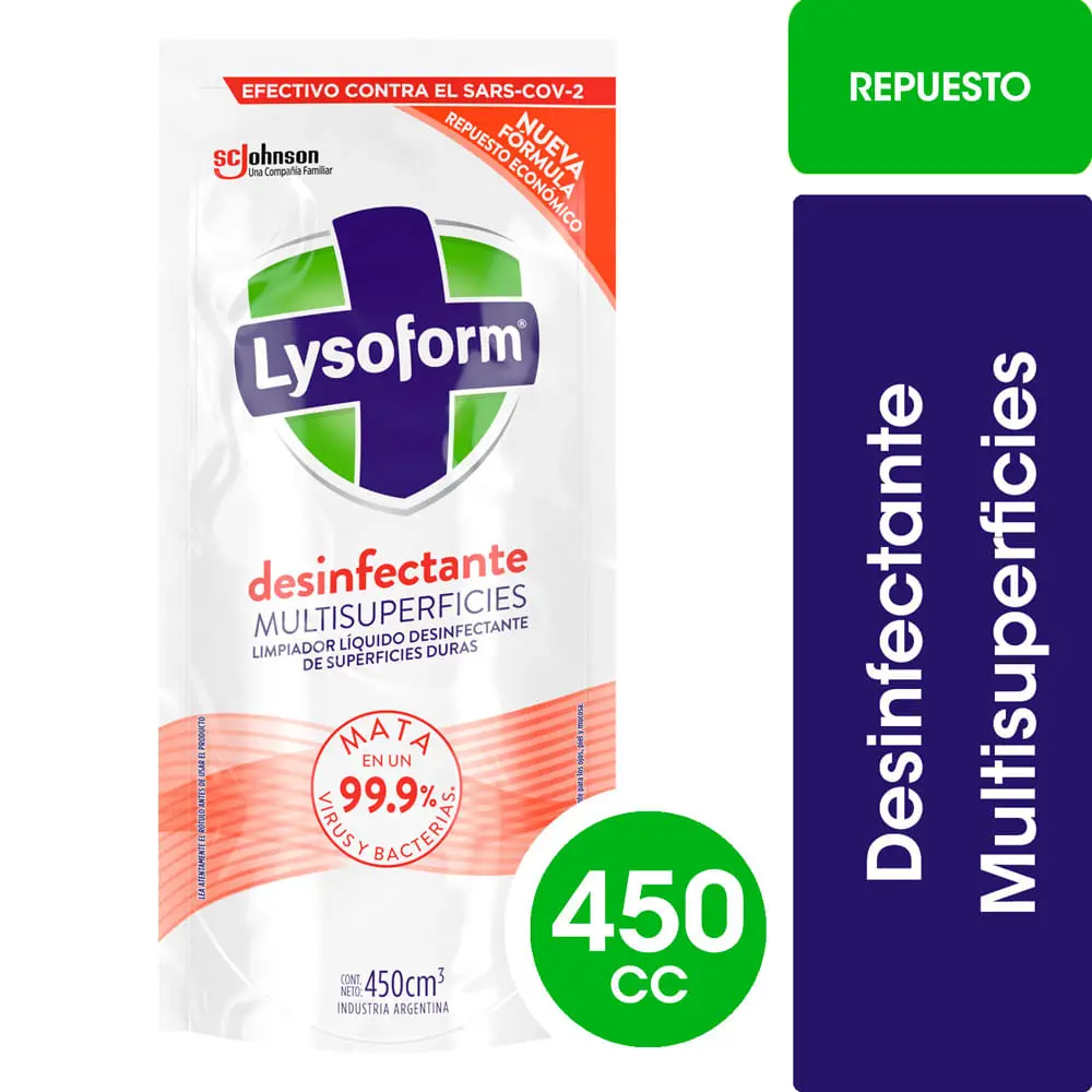 LYSOFORM LIMPIADOR MULTISUPERFICIES DP X450 ML