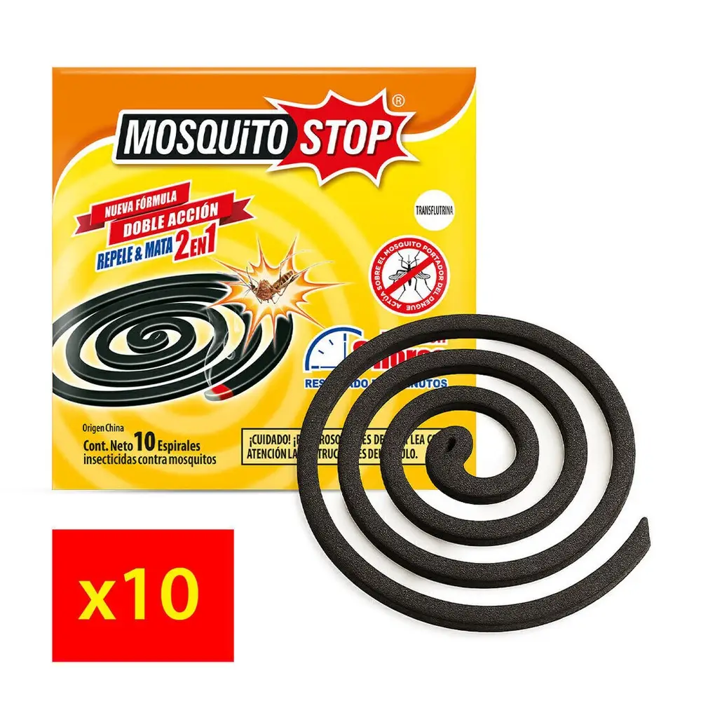 MOSQUITO STOP ESPIRALES X10U. 