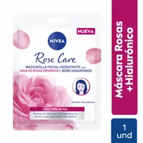 NIVEA ROSE MASCARILLA HIDRATANTE DE TELA X1