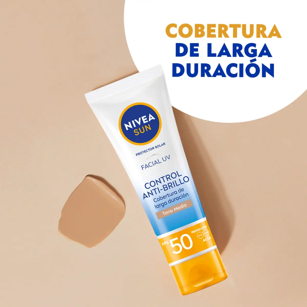 NIVEA SUN FPS50 FACIAL X50ML TONO MEDIO