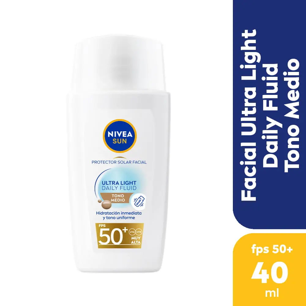 NIVEA SUN FPS 50 FACIAL UTRA LIGHT TONO MEDIO