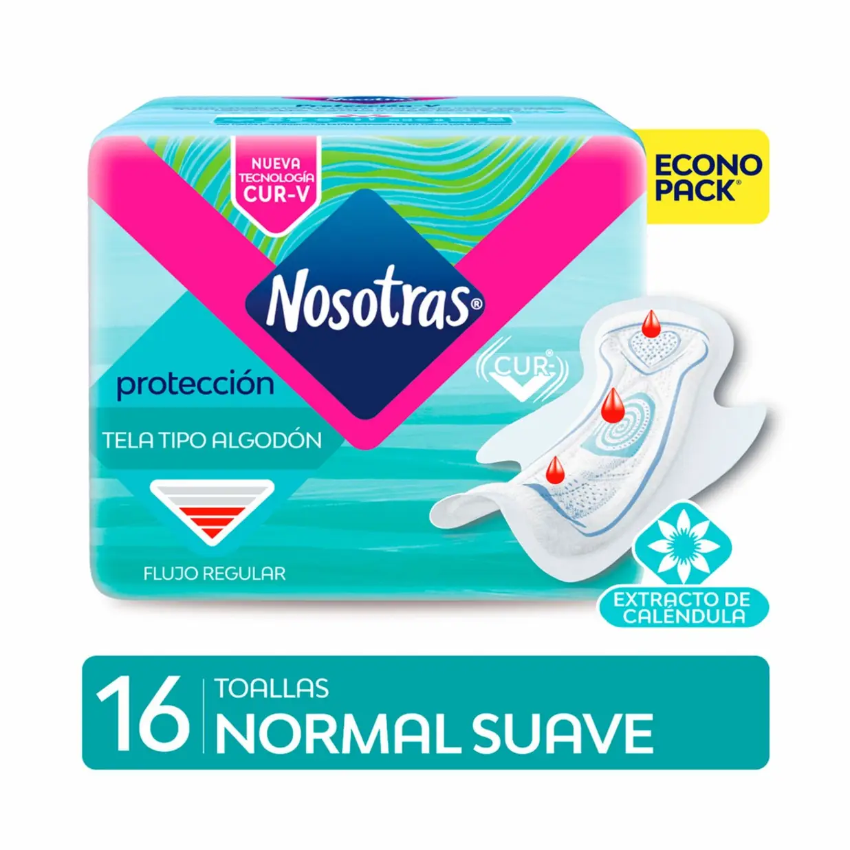 NOSOTRAS TOALLAS X16 INVISIBLE NATURAL PLUS