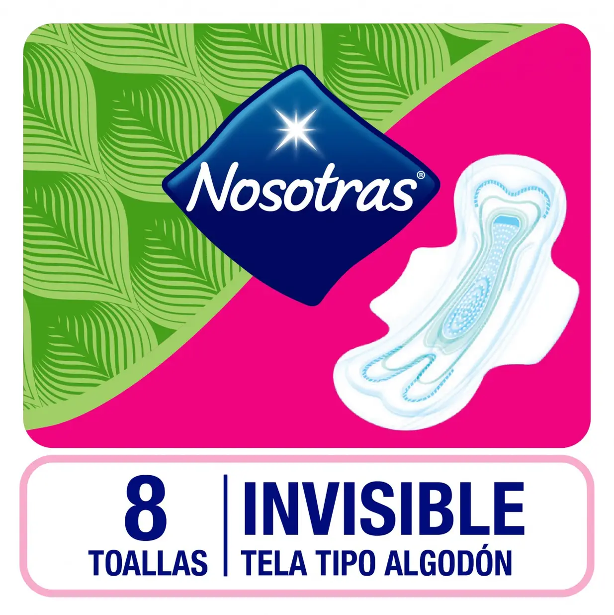 NOSOTRAS TOALLITAS FEMENINAS X8U INVISIBLE NATURAL