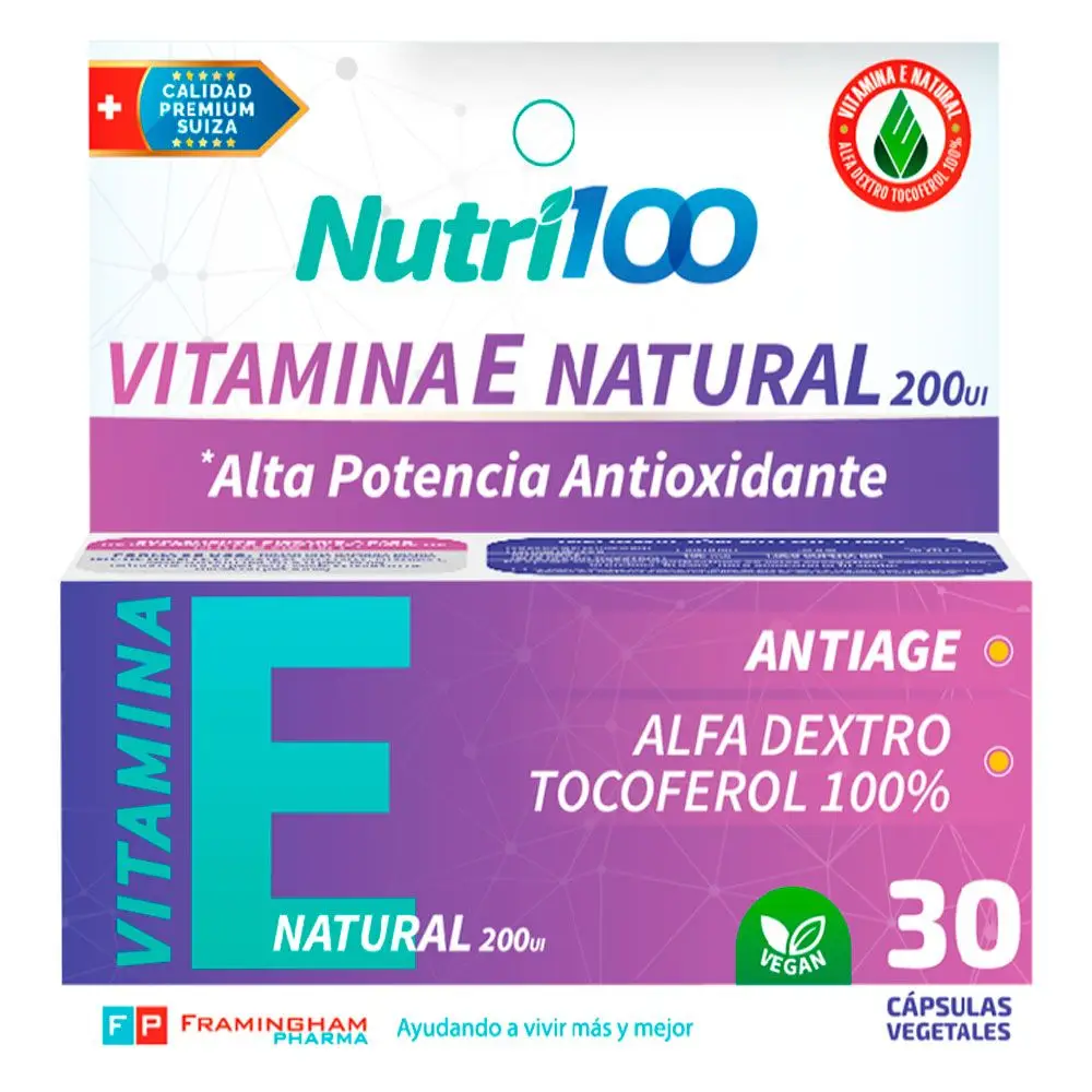 NUTRI100 VIT.E NATURAL 200UI X30