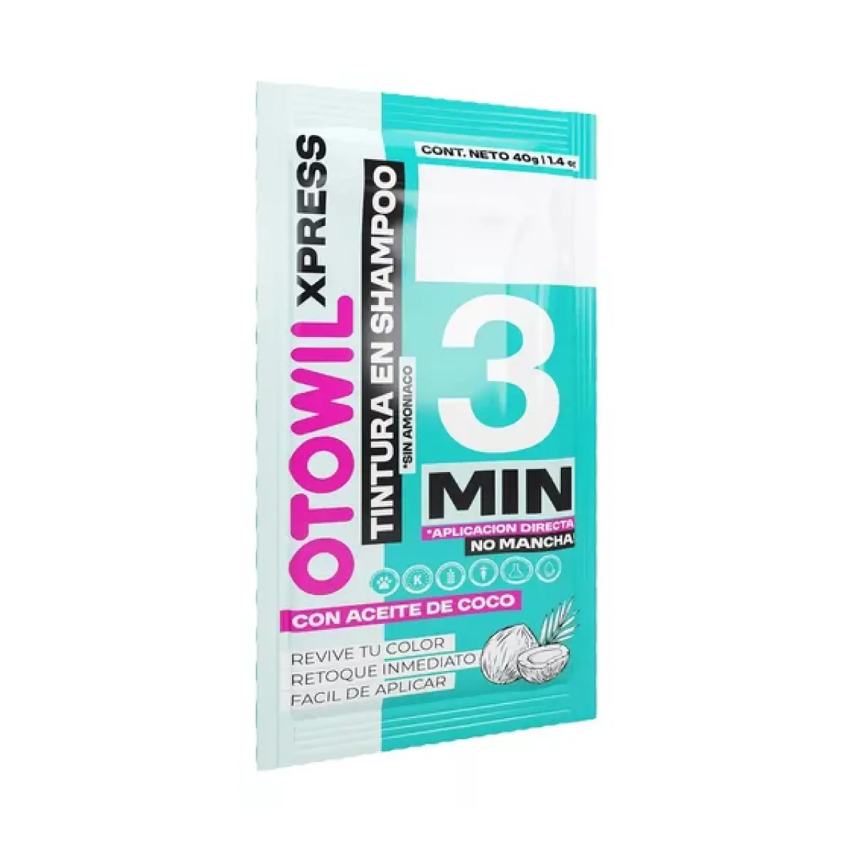 OTOWIL TINTURA EN SHAMPOO SACHET X40 G NEGRO AZABACHE