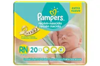 Pampers Recien Nacido X20 Extra Suave 8 paquetes