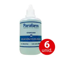 PARAFARM SOLUCION FISIOLOGICA X100 COMBO X6 U