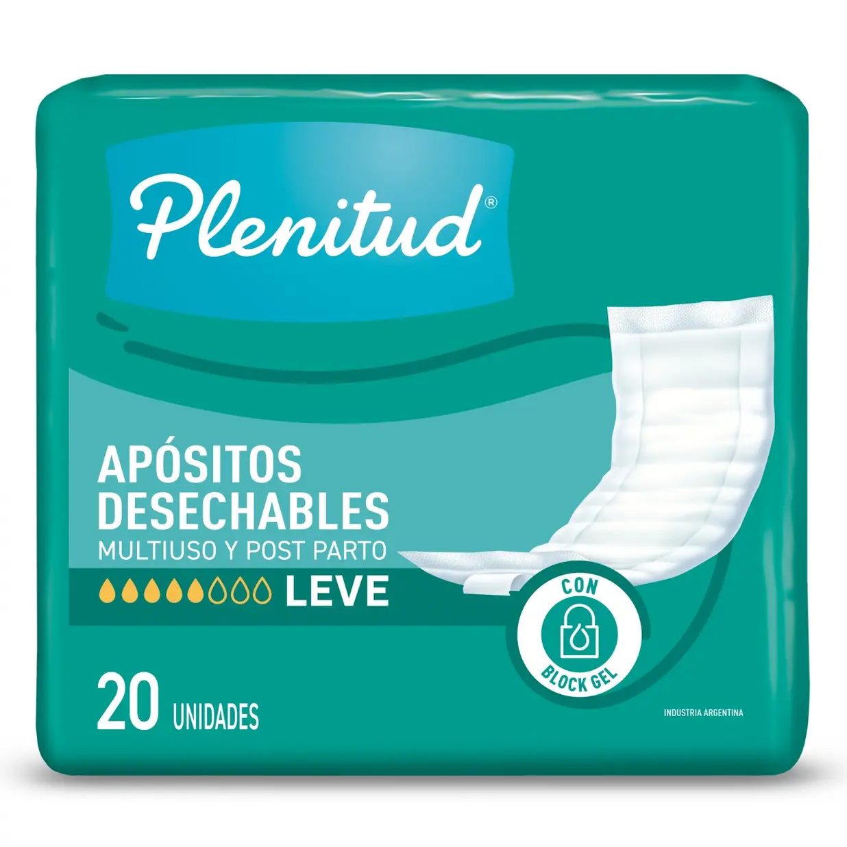 PLENITUD APOSITOS INCONTINENCIA LEVE X20U