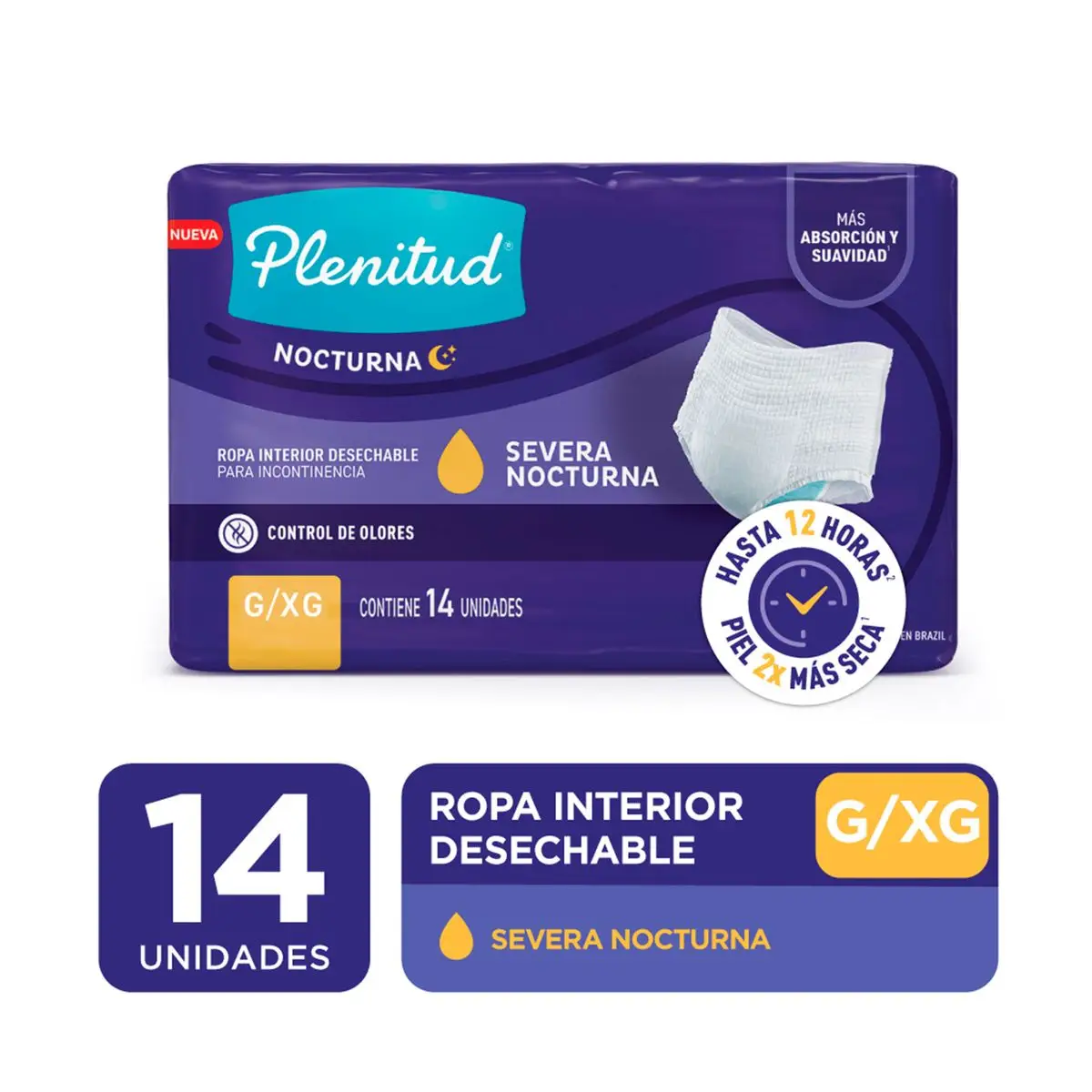 PLENITUD PANTS NOCTURNOS G X14 INCONTINENCIA SEVERA