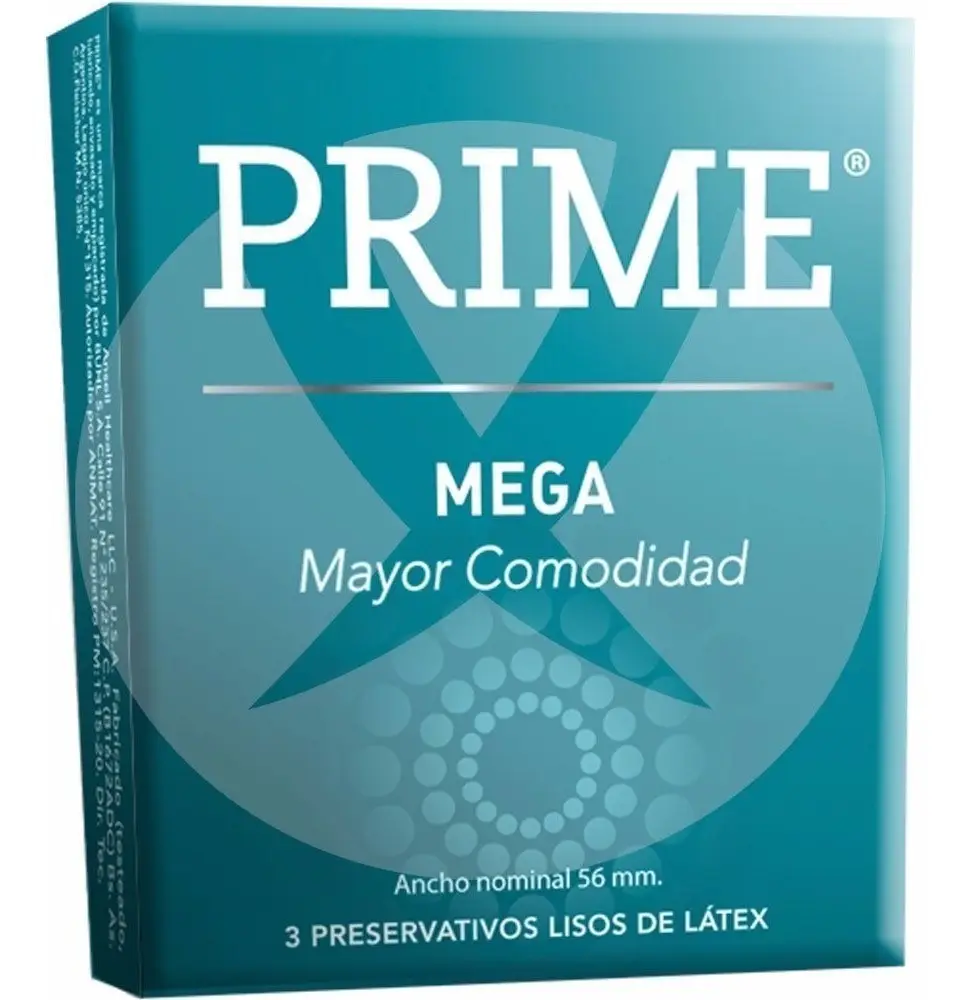PRIME PRESERVATIVO MEGA X 3