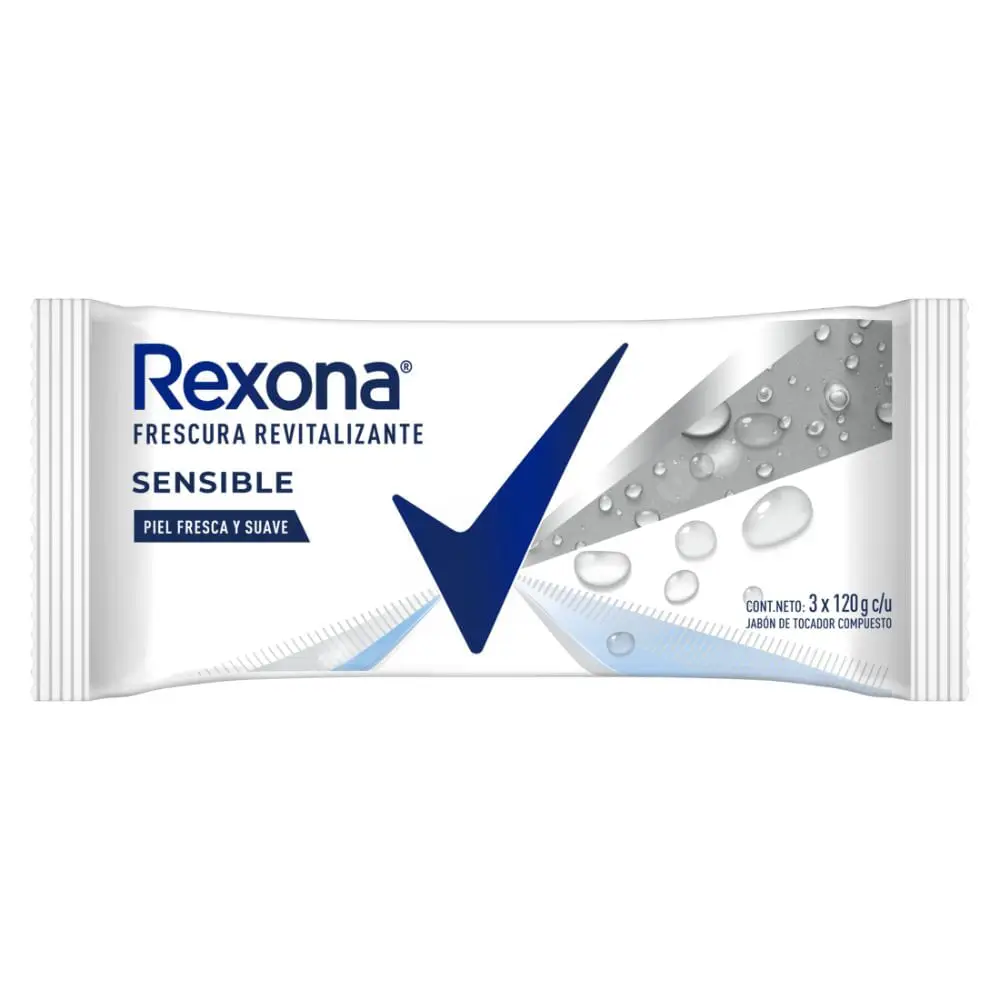REXONA JABON EN BARRA 3U X120G SENSITIVE 