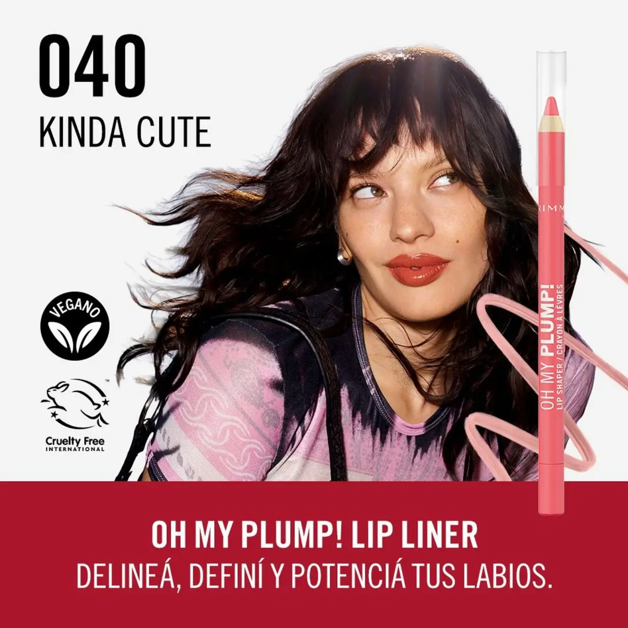 RIMMEL DELINEADOR LABIAL OH MY PLUMP! KINDA 040 