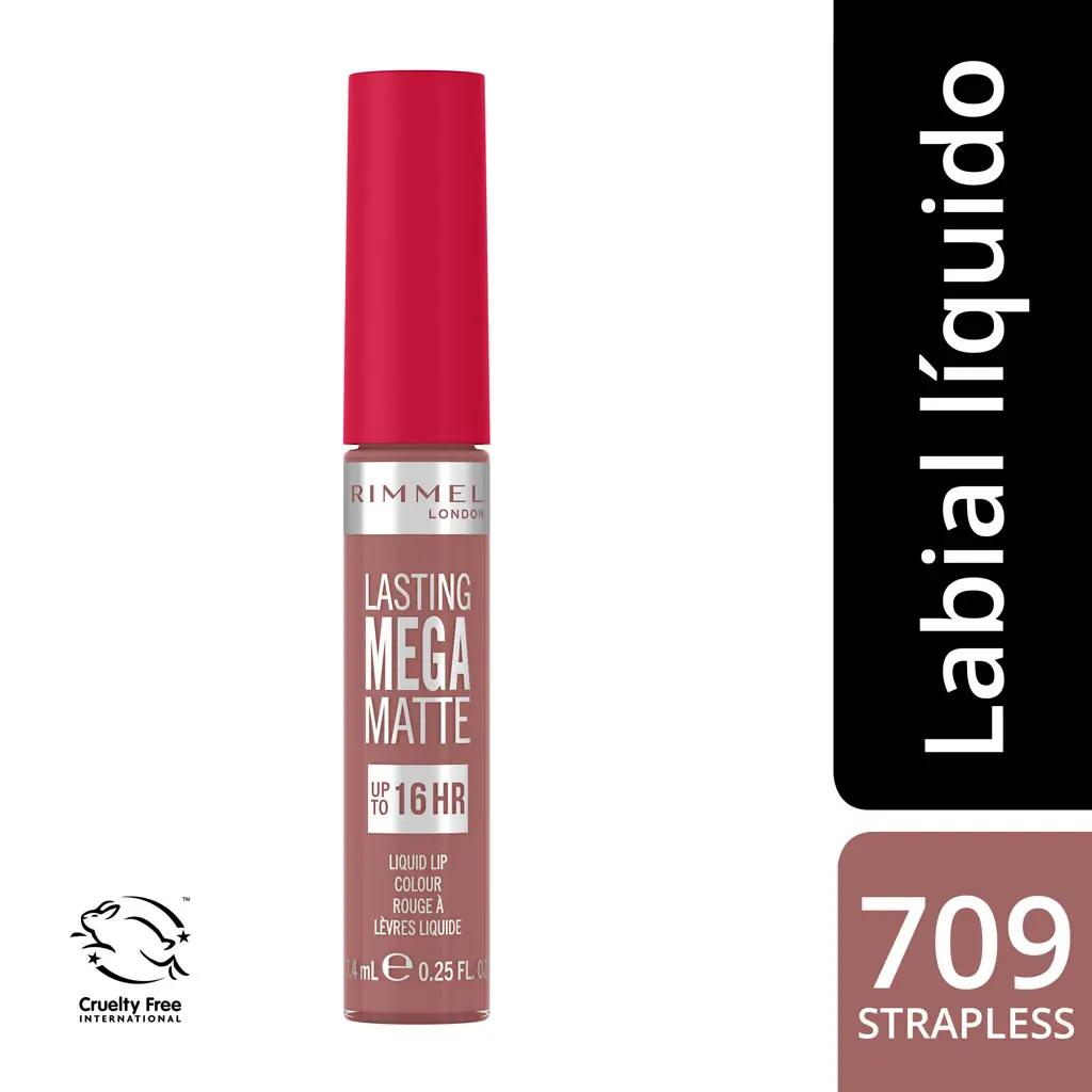 RIMMEL LONDON LABIAL.LASTING MATTE 709 STRAPLESS