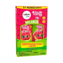 SALON LINE CACHOS KIT SH + ACOND. KIDS MELANCIA
