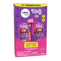 SALON LINE CACHOS KIT SHAMPOO + ACONDICIONADOR KIDS UVA 