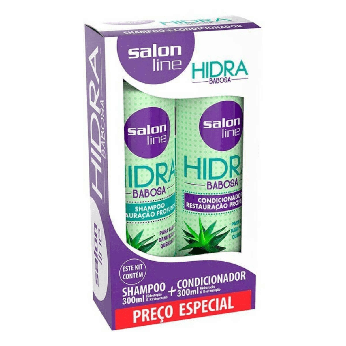 SALON LINE HIDRA KIT SHAMPOO +ACONDICIONADOR BABOSA 