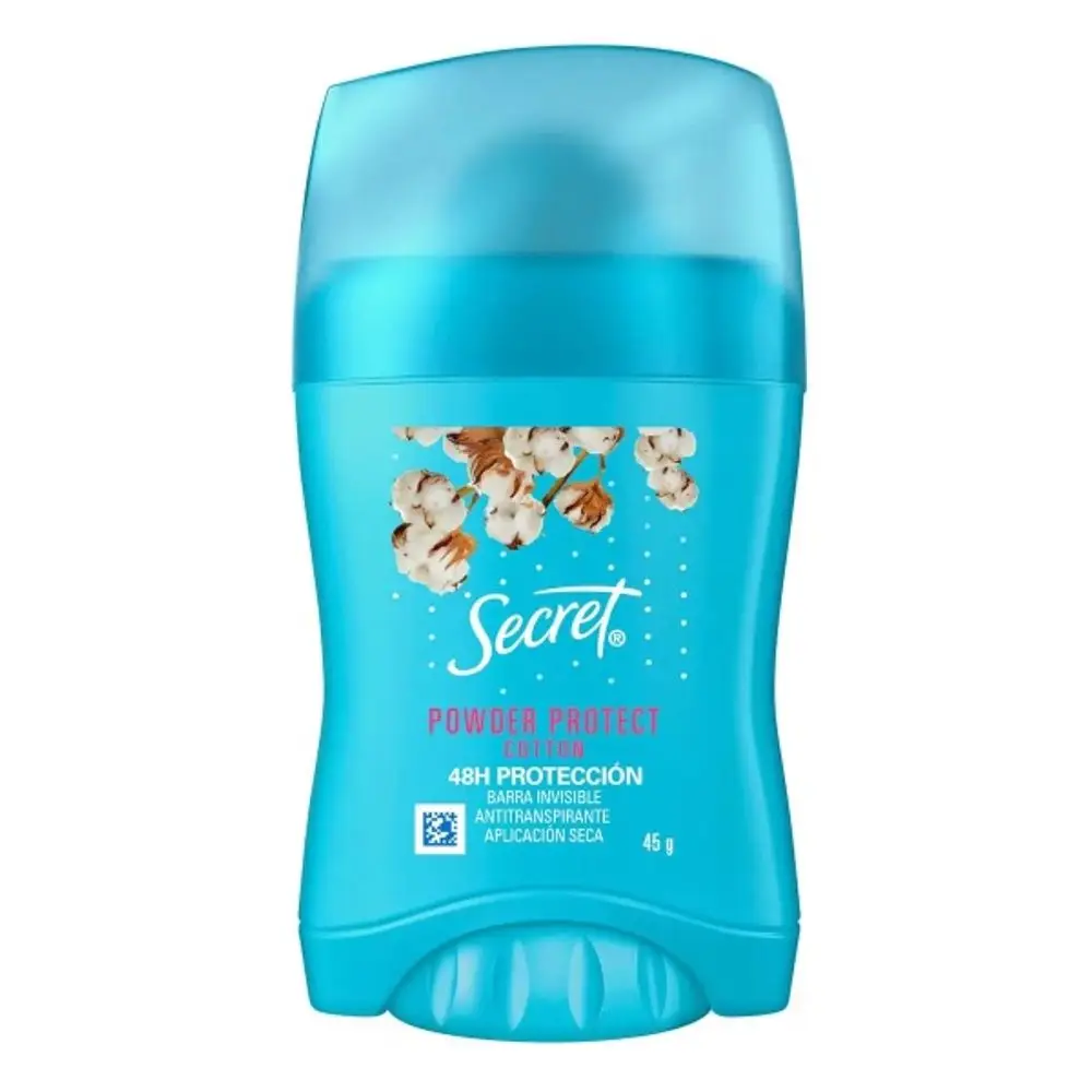 SECRET BARRA ANTITRANSPIRANTE POWDER PROTECT COTTON X45G