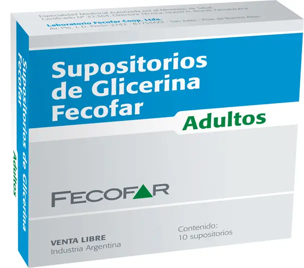 SUPOSITORIOS DE GLICERINA FECOFAR ADULTOS X 10